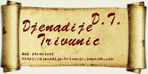 Đenadije Trivunić vizit kartica